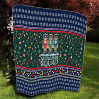 Nutcracker Squad Christmas Quilt with Candy Cane and Snowflake Holiday Design - Wonder Print Shop