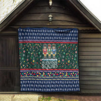 Nutcracker Squad Christmas Quilt with Candy Cane and Snowflake Holiday Design - Wonder Print Shop