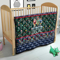 Nutcracker Squad Christmas Quilt with Candy Cane and Snowflake Holiday Design - Wonder Print Shop
