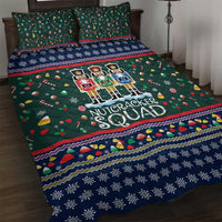 Nutcracker Squad Christmas Quilt Bed Set with Candy Cane and Snowflake Holiday Design - Wonder Print Shop