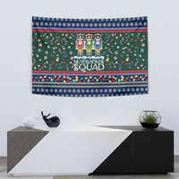 Nutcracker Squad Christmas Tapestry with Candy Cane and Snowflake Holiday Design - Wonder Print Shop