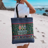 Nutcracker Squad Christmas Tote Bag with Candy Cane and Snowflake Holiday Design - Wonder Print Shop
