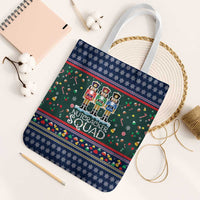 Nutcracker Squad Christmas Tote Bag with Candy Cane and Snowflake Holiday Design - Wonder Print Shop