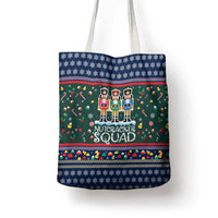 Nutcracker Squad Christmas Tote Bag with Candy Cane and Snowflake Holiday Design - Wonder Print Shop