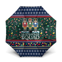 Nutcracker Squad Christmas Umbrella with Candy Cane and Snowflake Holiday Design - Wonder Print Shop
