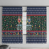 Nutcracker Squad Christmas Window Curtain with Candy Cane and Snowflake Holiday Design - Wonder Print Shop