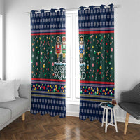 Nutcracker Squad Christmas Window Curtain with Candy Cane and Snowflake Holiday Design - Wonder Print Shop
