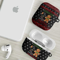 Funny Gingerbread Christmas AirPods Case Hoodie with Gingers Are for Life Quote and Snowflake Pattern - Wonder Print Shop