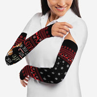Funny Gingerbread Christmas Arm Sleeves Hoodie with Gingers Are for Life Quote and Snowflake Pattern - Wonder Print Shop