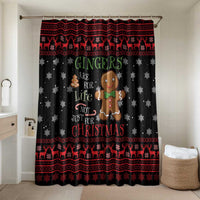 Funny Gingerbread Christmas Bathroom Set Hoodie with Gingers Are for Life Quote and Snowflake Pattern - Wonder Print Shop