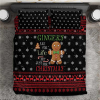Funny Gingerbread Christmas Bedding Set Hoodie with Gingers Are for Life Quote and Snowflake Pattern - Wonder Print Shop