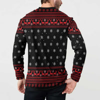 Funny Gingerbread Christmas Button Sweatshirt Hoodie with Gingers Are for Life Quote and Snowflake Pattern - Wonder Print Shop