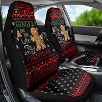 Funny Gingerbread Christmas Car Seat Cover Hoodie with Gingers Are for Life Quote and Snowflake Pattern - Wonder Print Shop