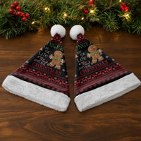Funny Gingerbread Christmas Santa Hat Hoodie with Gingers Are for Life Quote and Snowflake Pattern - Wonder Print Shop
