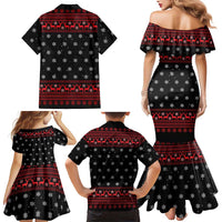 Funny Gingerbread Christmas Family Matching Mermaid Dress and Hawaiian Shirt Hoodie with Gingers Are for Life Quote and Snowflake Pattern - Wonder Print Shop