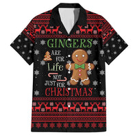 Funny Gingerbread Christmas Family Matching Tank Maxi Dress and Hawaiian Shirt Hoodie with Gingers Are for Life Quote and Snowflake Pattern - Wonder Print Shop