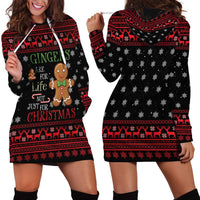 Funny Gingerbread Christmas Hoodie Dress Hoodie with Gingers Are for Life Quote and Snowflake Pattern - Wonder Print Shop
