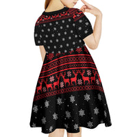 Funny Gingerbread Christmas Kid Short Sleeve Dress Hoodie with Gingers Are for Life Quote and Snowflake Pattern - Wonder Print Shop