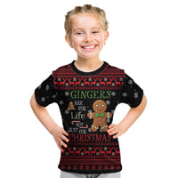 Funny Gingerbread Christmas Kid T Shirt Hoodie with Gingers Are for Life Quote and Snowflake Pattern - Wonder Print Shop