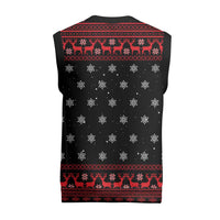 Funny Gingerbread Christmas Knitted V-Neck Vest Hoodie with Gingers Are for Life Quote and Snowflake Pattern - Wonder Print Shop