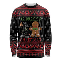 Funny Gingerbread Christmas Long Sleeve Shirt Hoodie with Gingers Are for Life Quote and Snowflake Pattern - Wonder Print Shop