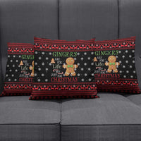 Funny Gingerbread Christmas Pillow Cover Hoodie with Gingers Are for Life Quote and Snowflake Pattern - Wonder Print Shop