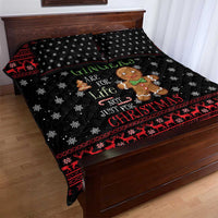Funny Gingerbread Christmas Quilt Bed Set Hoodie with Gingers Are for Life Quote and Snowflake Pattern - Wonder Print Shop