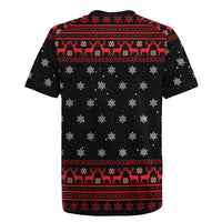 Funny Gingerbread Christmas Rugby Jersey Hoodie with Gingers Are for Life Quote and Snowflake Pattern - Wonder Print Shop