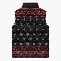 Funny Gingerbread Christmas Sleeveless Puffer Jacket Hoodie with Gingers Are for Life Quote and Snowflake Pattern - Wonder Print Shop