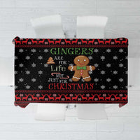 Funny Gingerbread Christmas Tablecloth Hoodie with Gingers Are for Life Quote and Snowflake Pattern - Wonder Print Shop