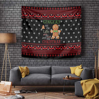 Funny Gingerbread Christmas Tapestry Hoodie with Gingers Are for Life Quote and Snowflake Pattern - Wonder Print Shop
