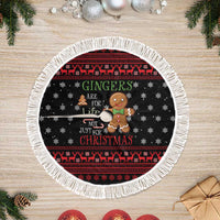 Funny Gingerbread Christmas Tree Skirt Hoodie with Gingers Are for Life Quote and Snowflake Pattern - Wonder Print Shop