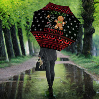 Funny Gingerbread Christmas Umbrella Hoodie with Gingers Are for Life Quote and Snowflake Pattern - Wonder Print Shop