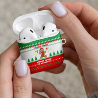 Funny Fitness Cookie Christmas AirPods Case with Gingerbread Design and Holiday Pattern - Wonder Print Shop