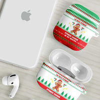 Funny Fitness Cookie Christmas AirPods Case with Gingerbread Design and Holiday Pattern - Wonder Print Shop