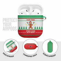 Funny Fitness Cookie Christmas AirPods Case with Gingerbread Design and Holiday Pattern - Wonder Print Shop