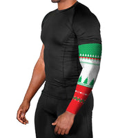 Funny Fitness Cookie Christmas Arm Sleeves with Gingerbread Design and Holiday Pattern - Wonder Print Shop