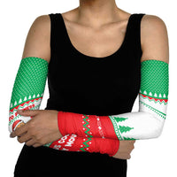 Funny Fitness Cookie Christmas Arm Sleeves with Gingerbread Design and Holiday Pattern - Wonder Print Shop