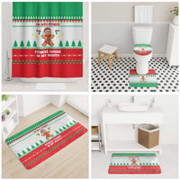 Funny Fitness Cookie Christmas Bathroom Set with Gingerbread Design and Holiday Pattern - Wonder Print Shop