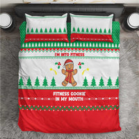 Funny Fitness Cookie Christmas Bedding Set with Gingerbread Design and Holiday Pattern - Wonder Print Shop