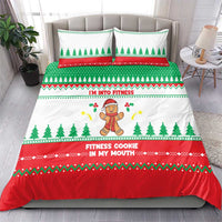 Funny Fitness Cookie Christmas Bedding Set with Gingerbread Design and Holiday Pattern - Wonder Print Shop
