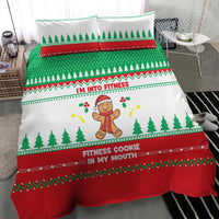 Funny Fitness Cookie Christmas Bedding Set with Gingerbread Design and Holiday Pattern - Wonder Print Shop