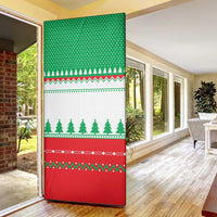 Funny Fitness Cookie Christmas Door Cover with Gingerbread Design and Holiday Pattern - Wonder Print Shop