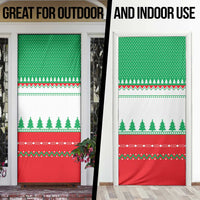 Funny Fitness Cookie Christmas Door Cover with Gingerbread Design and Holiday Pattern - Wonder Print Shop