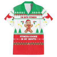 Funny Fitness Cookie Christmas Family Matching Off The Shoulder Long Sleeve Dress and Hawaiian Shirt with Gingerbread Design and Holiday Pattern - Wonder Print Shop