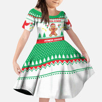Funny Fitness Cookie Christmas Family Matching Puletasi and Hawaiian Shirt with Gingerbread Design and Holiday Pattern - Wonder Print Shop