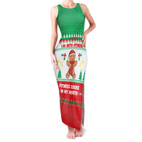 Funny Fitness Cookie Christmas Family Matching Tank Maxi Dress and Hawaiian Shirt with Gingerbread Design and Holiday Pattern - Wonder Print Shop