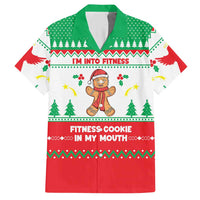 Funny Fitness Cookie Christmas Hawaiian Shirt with Gingerbread Design and Holiday Pattern - Wonder Print Shop
