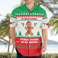 Funny Fitness Cookie Christmas Hawaiian Shirt with Gingerbread Design and Holiday Pattern - Wonder Print Shop