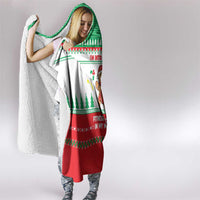 Funny Fitness Cookie Christmas Hooded Blanket with Gingerbread Design and Holiday Pattern - Wonder Print Shop